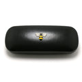 Crystal Bees Glasses Case Specs Reading Glasses Hard Case Black Leather Covered