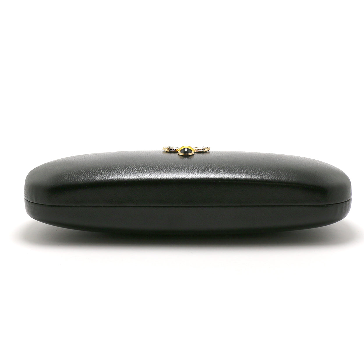 Crystal Bees Glasses Case Specs Reading Glasses Hard Case Black Leather Covered