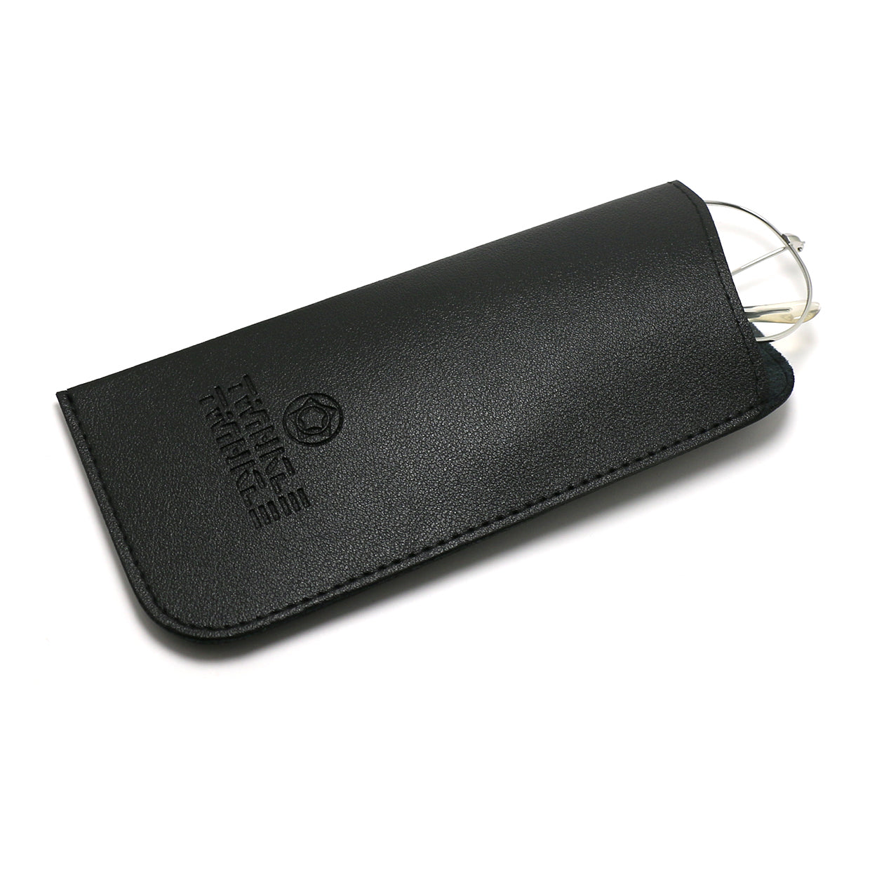 TWINKLE TWINKLE Logo Brand Black Leather Pouch