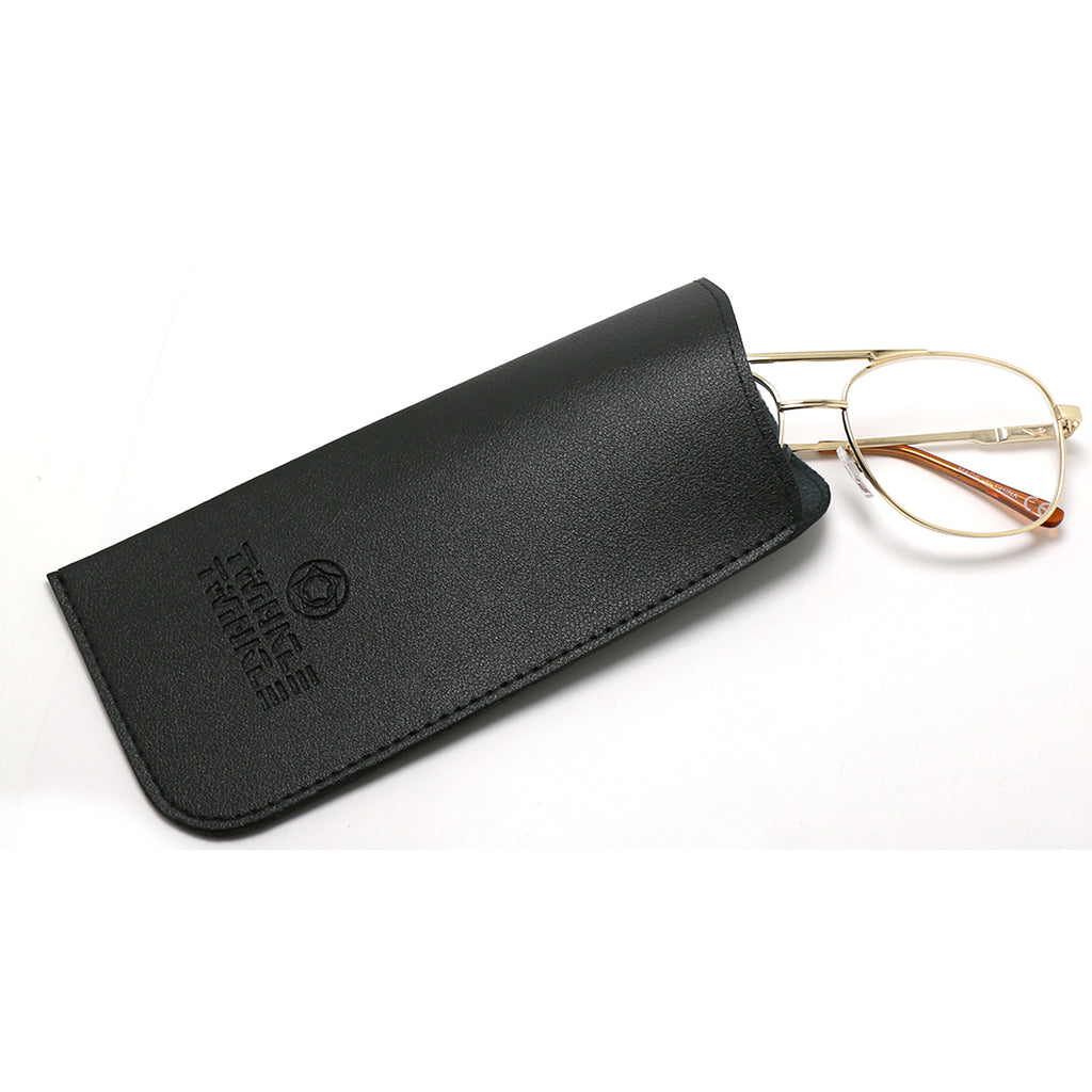 TWINKLE TWINKLE Logo Brand Black Leather Pouch